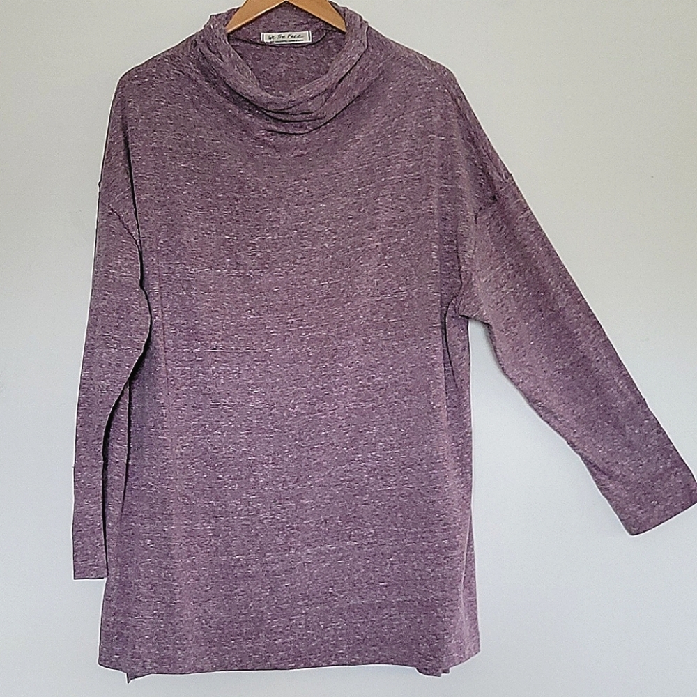 We The Free purple cowl neck tunic top - Picture 1 of 6